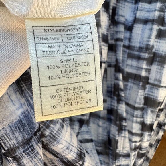 BB Dakota Blue White Striped Pleated Shift Dress Size S - Picture 10 of 10